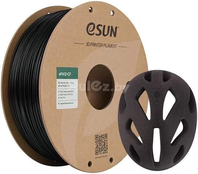 Филамент eSUN PA12+CF PA12+CF175B1TZ1 (1.75 мм, 1 кг, черный)