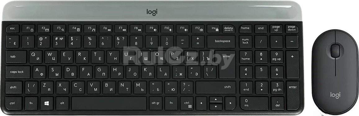 Клавиатура + мышь Logitech MK470 Slim Wireless Combo Logitech MK470 Slim Wireless Combo 920-009206 (графитовый)