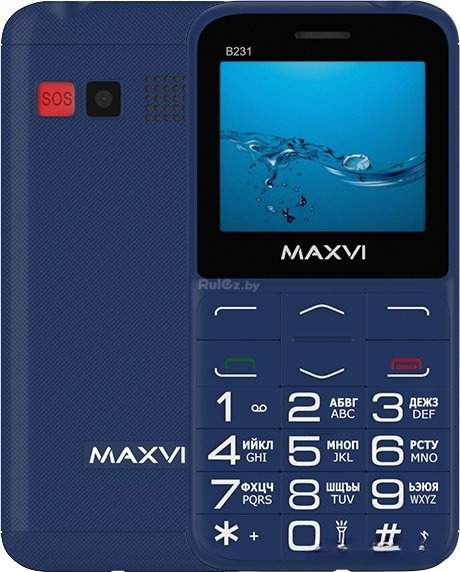 Кнопочный телефон Maxvi B231 (синий)