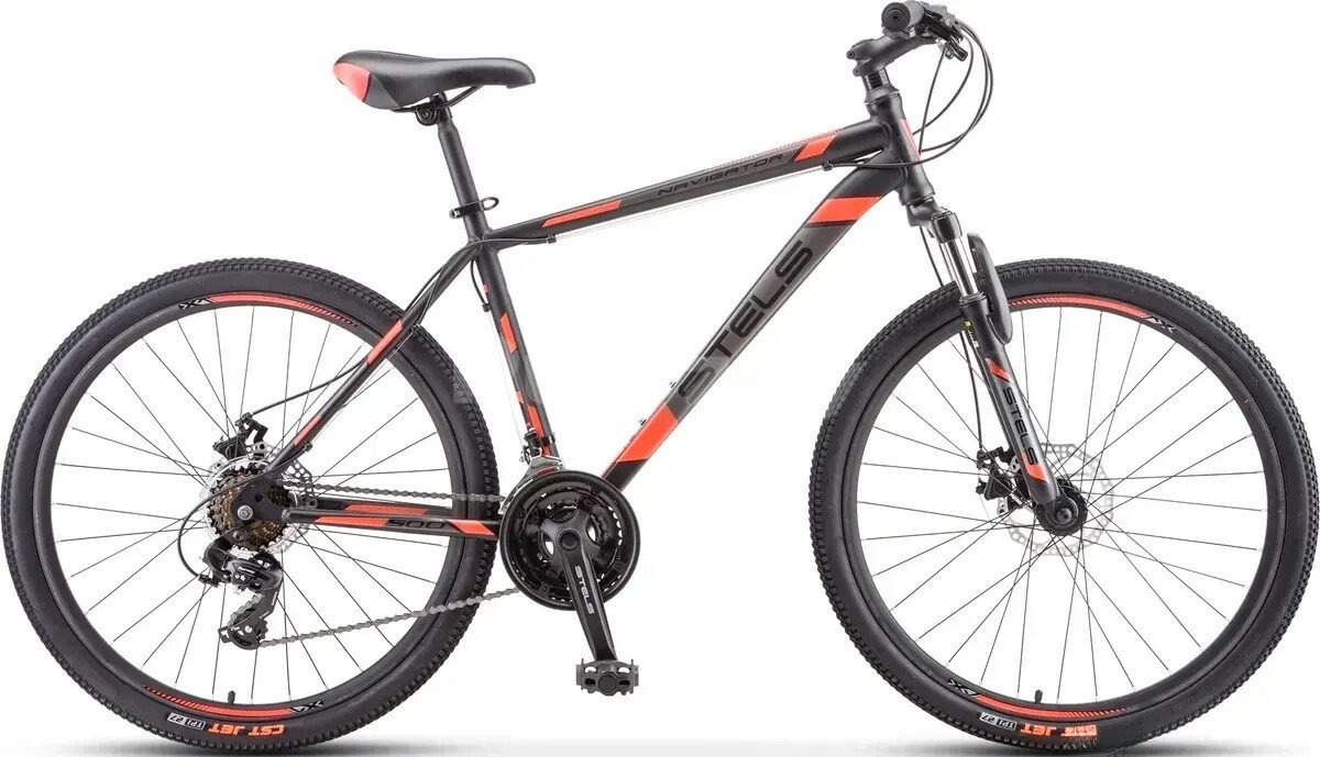Велосипед Stels Navigator 500 MD 26 р.20 2025 (черный/красный, разобранный)
