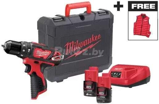 Ударная дрель-шуруповерт Milwaukee M12 BPDMC-202C 4933499465 (с 2-мя АКБ, кейс)