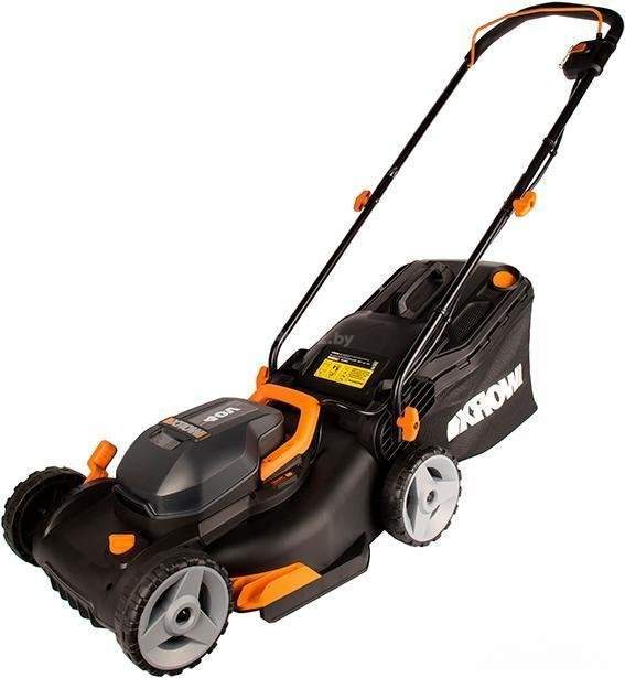 Газонокосилка аккумуляторная Газонокосилка Worx WG743E (с 2-мя АКБ)