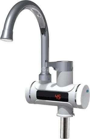 Проточный электрический водонагреватель-кран Unipump BEF-001 с дисплеем и жестким изливом