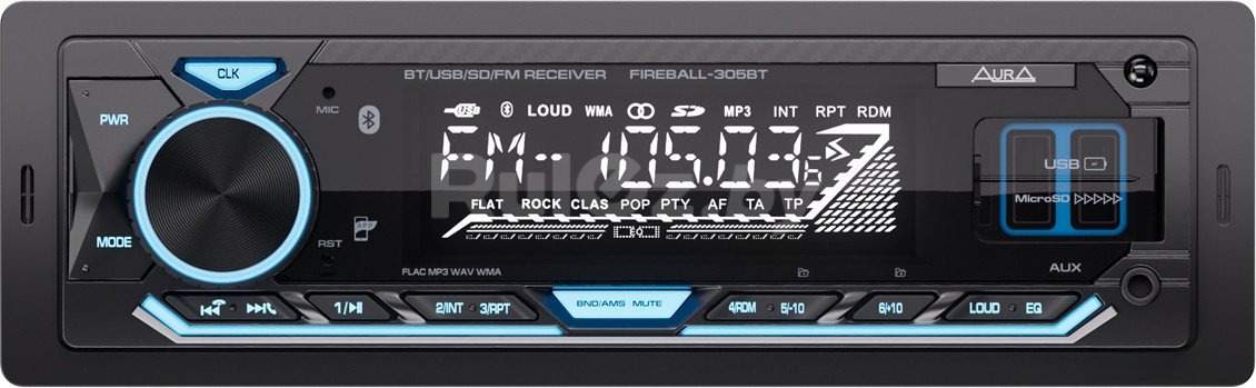 USB-магнитола Aura Fireball-305BT