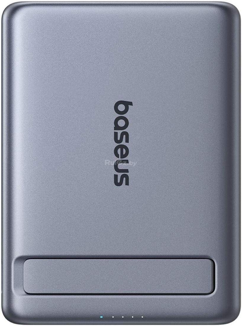 Внешний аккумулятор Baseus PicoGo AM31 Mini Magnetic Power Bank with Stand 20W 5000mAh (серый)