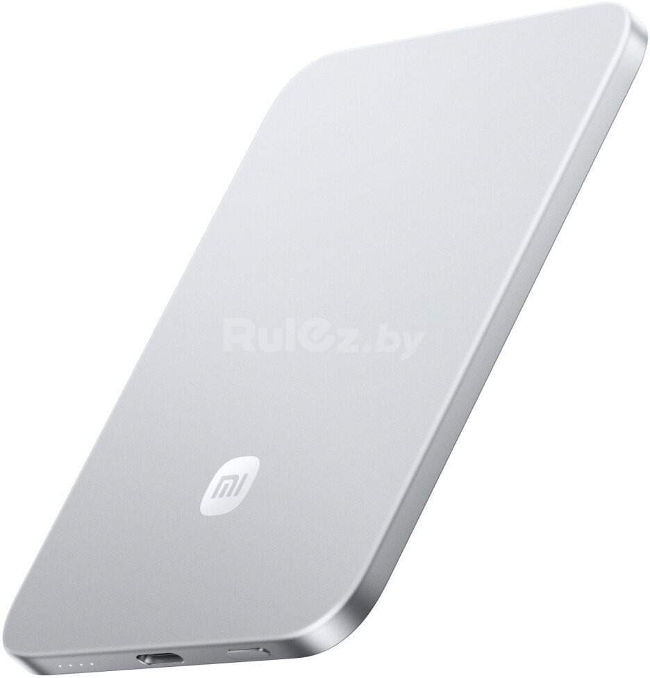 Внешний аккумулятор Xiaomi UltraThin Magnetic Power Bank 5000 15W MDY-20-EB (серебристый)