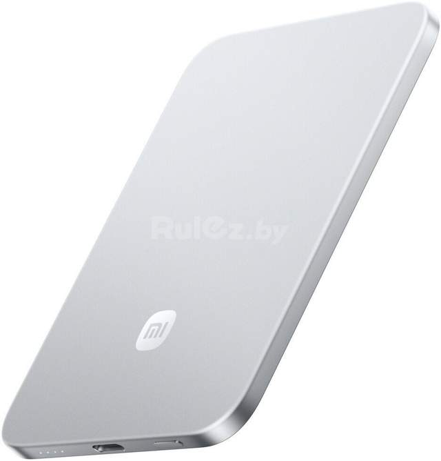 Внешний аккумулятор Xiaomi UltraThin Magnetic Power Bank 5000 15W MDY-20-EB (серебристый)