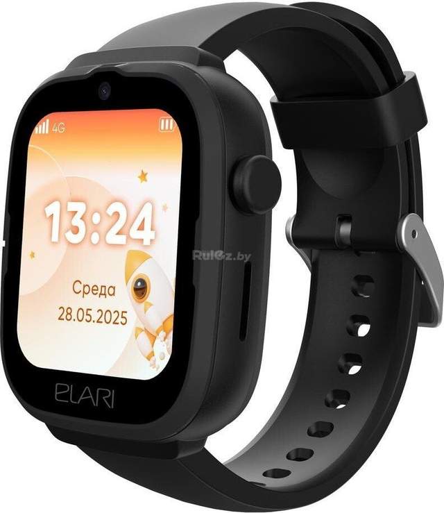 Детские умные часы Elari KidPhone 4G Go (черный)