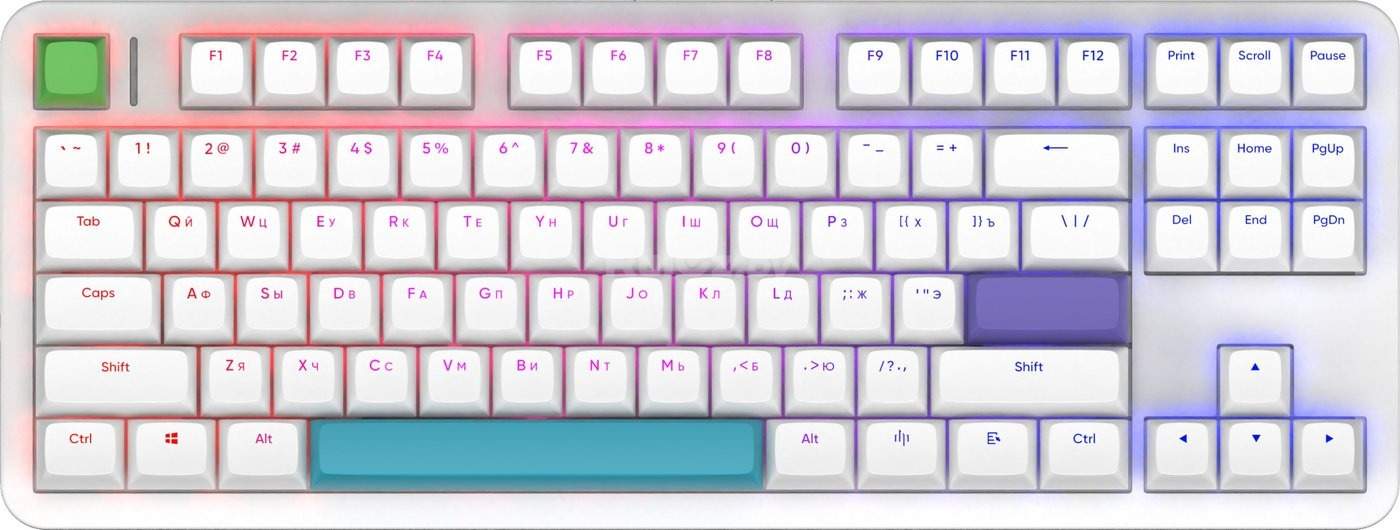 Клавиатура Red Square Alumix TKL Simple (белый, g3ms Amber)