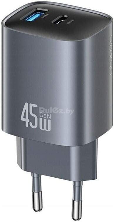 Сетевое зарядное Usams CC290 T66 45W GaN (черный)