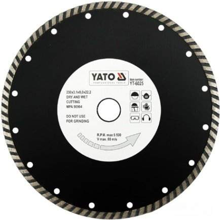 Отрезной диск алмазный Yato YT-6025