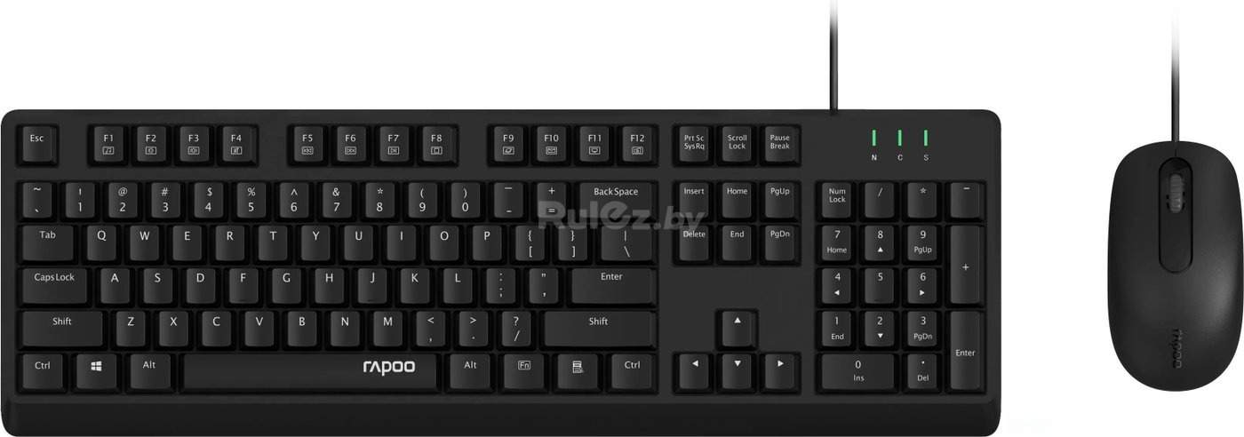 Офисный набор Rapoo NX1500 (черный)