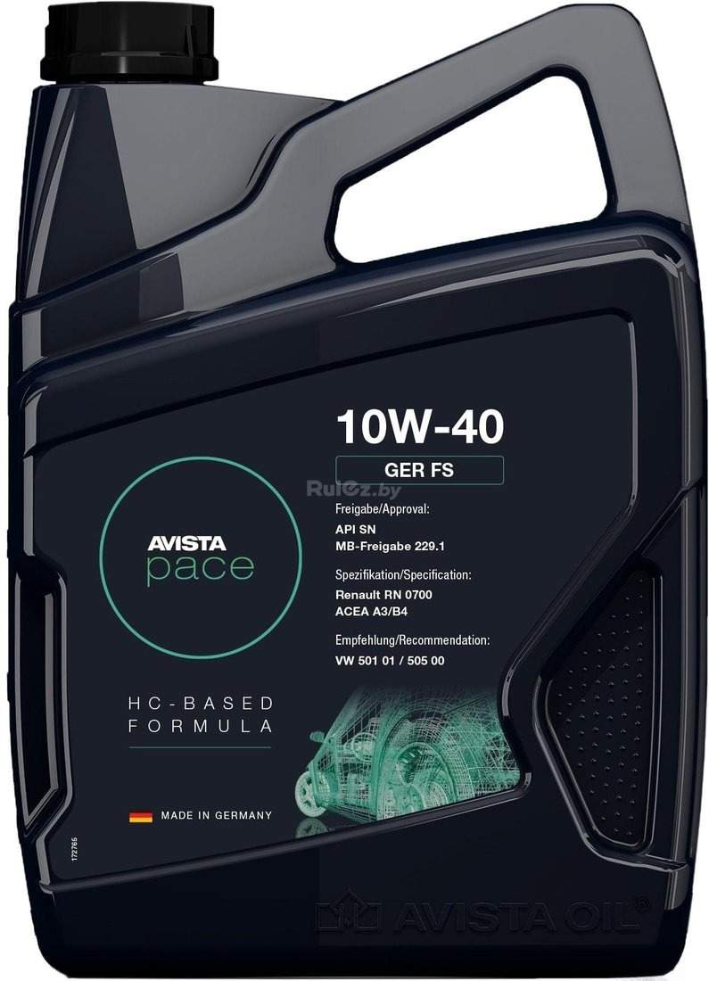 Моторное масло Avista pace GER FS 10W-40 4л