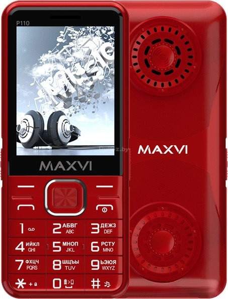 Кнопочный телефон Maxvi P110 (красный)