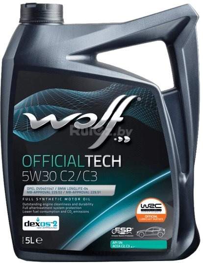 Моторное масло Wolf OfficialTech 5W-30 C2/C3 5л