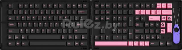 Набор кейкапов Akko Black & Pink Cherry Profile Keycaps 229 шт