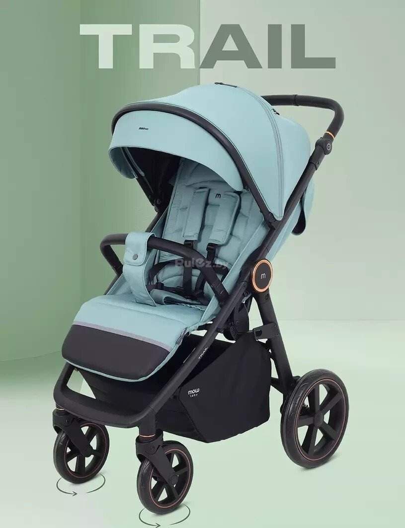 Коляска прогулочная «книга» MOWbaby Trail 2025 MB090 (зеленый)