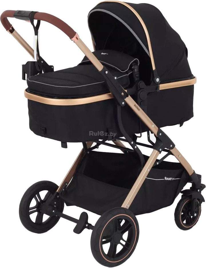 Универсальная коляска Rant Basic Pulsar Gold RA160 (2 в 1, black)