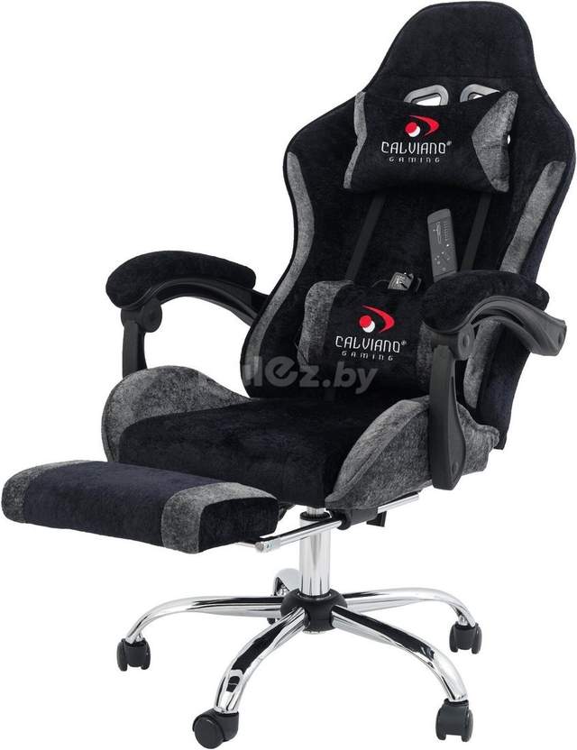 Игровое (геймерское) кресло Calviano Amarone (black-grey plush)