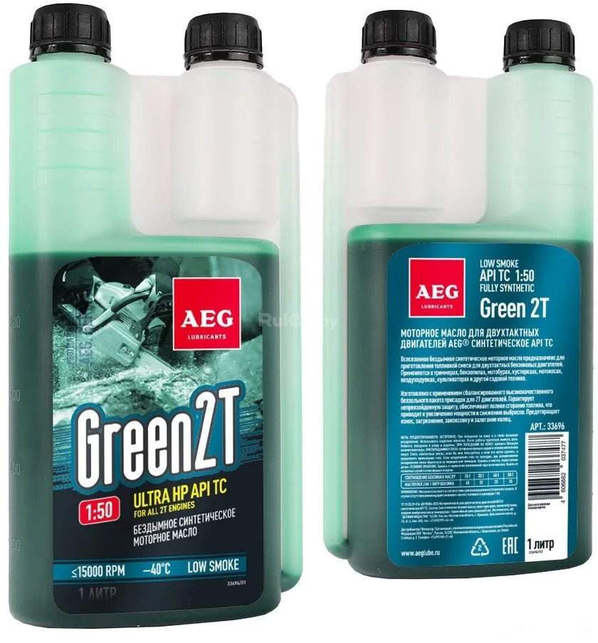 Моторное масло AEG Lubricants Green HP 2T API TC дозатор (зеленый) 1л