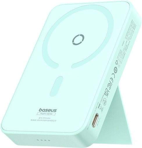 Внешний аккумулятор Baseus MagPro Magnetic Bracket Wireless Fast-Charging Power Bank 20W 5000mAh (мятный, китайская версия)