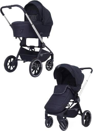 Универсальная коляска Rant MOWbaby Zoom PU (2 в 1, silver black)