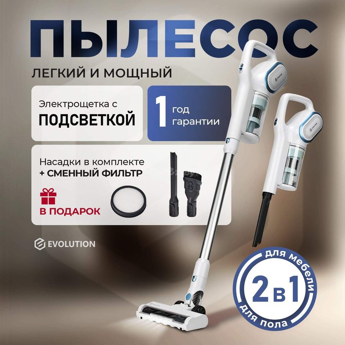 Пылесос Evolution LX950 white blue