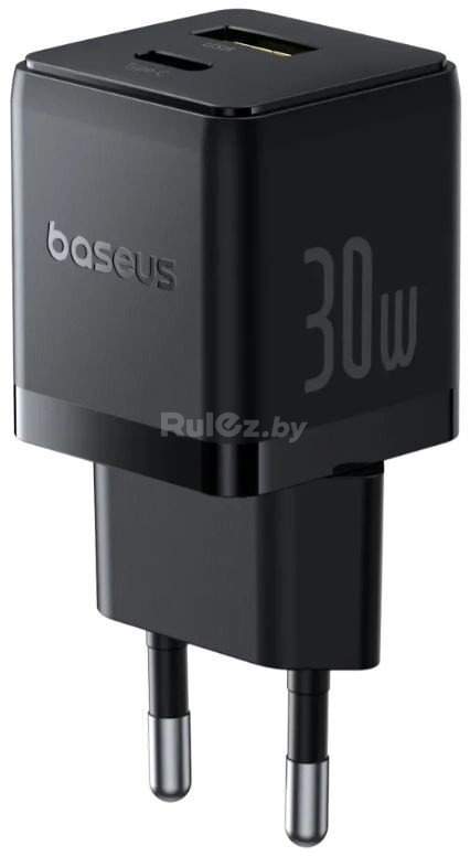 Сетевое зарядное Baseus Palm Fast Charger C+U 30W EU P1011160A113-00 (черный)