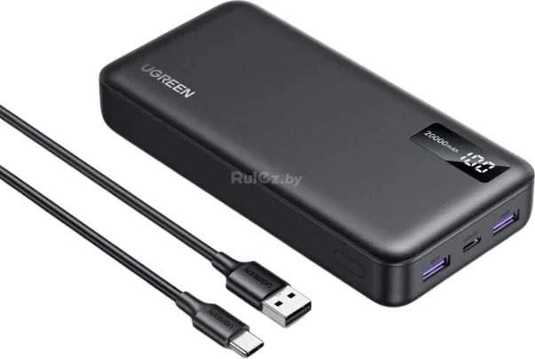 Внешний аккумулятор Ugreen PB312 20000mAh (черный)