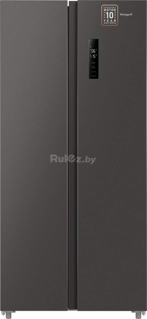 Холодильник side by side Weissgauff WSBS 500 Inverter NoFrost Dark Grey
