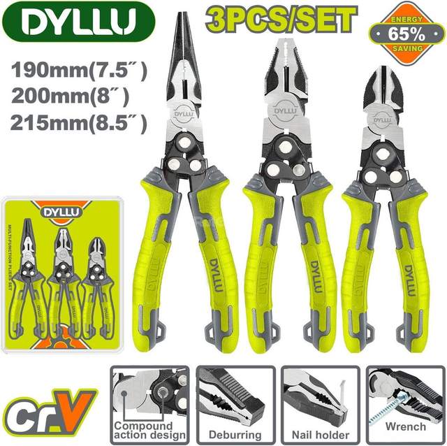 Набор пассатижей Dyllu DTPS0403 (3 предмета)