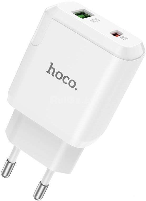Сетевое зарядное Hoco N5 Favor (белый) Hoco N5 (белый)