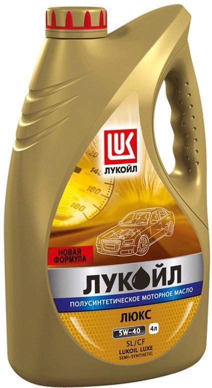 Моторное масло Лукойл Люкс полусинтетическое API SL/CF 5W-40 4л