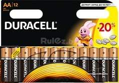 Батарейки DURACELL AA 12 шт.