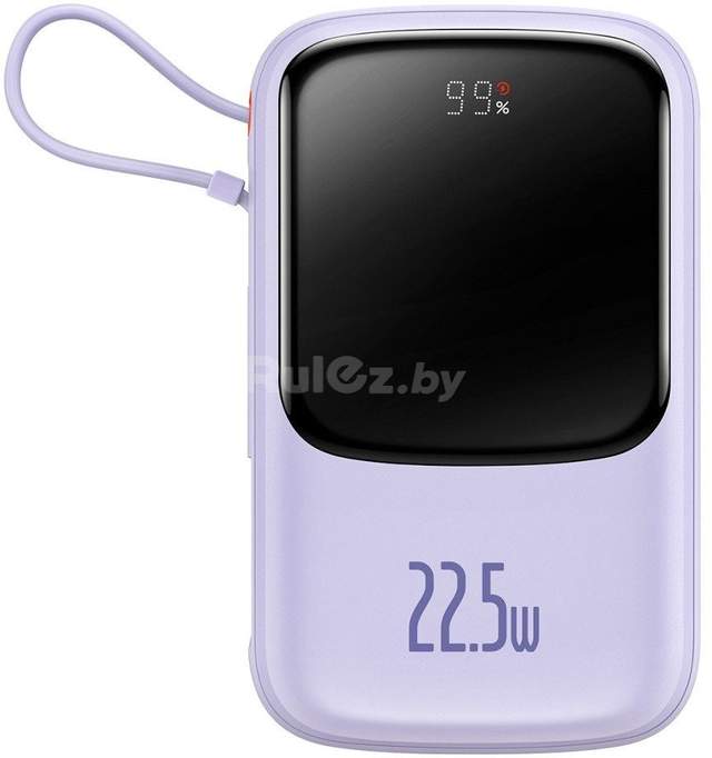 Внешний аккумулятор Baseus Qpow Pro Digital Display Fast Charge 22.5W 20000mAh (сиреневый)