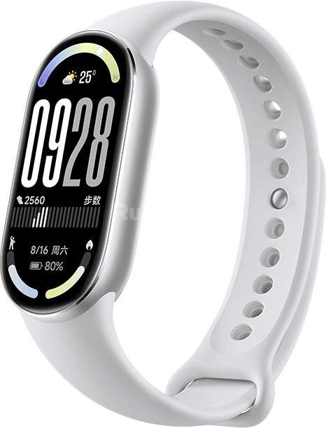 Фитнес-браслет Xiaomi Smart Band 10 M2459B1 (серебристый, с белым силиконовым ремешком, международная версия) Xiaomi Smart Band 10 (серебристый, с белым силиконовым ремешком, международная версия)