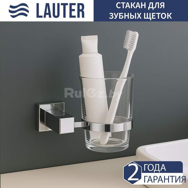 Стакан для зубной щетки и пасты Lauter 21SH6061 (Chrome)