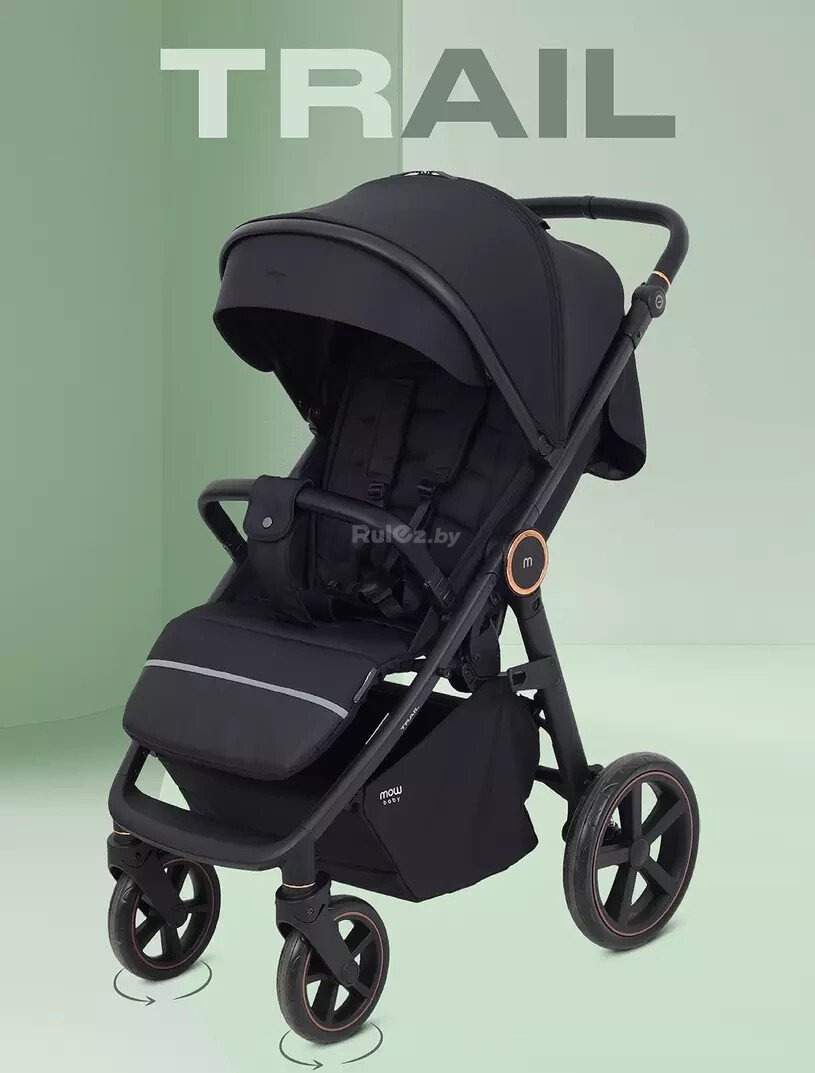 Коляска прогулочная «книга» MOWbaby Trail 2025 MB090 (черный)