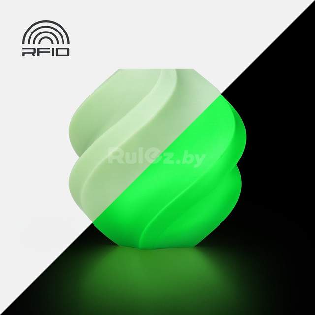 Филамент Bambu Lab PLA Glow A12-G0-1.75-1000-SPL (1.75 мм, 1 кг, светло-зеленый)