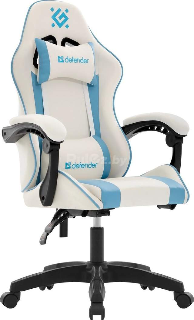 Игровое (геймерское) кресло Defender Legas (белый/голубой)