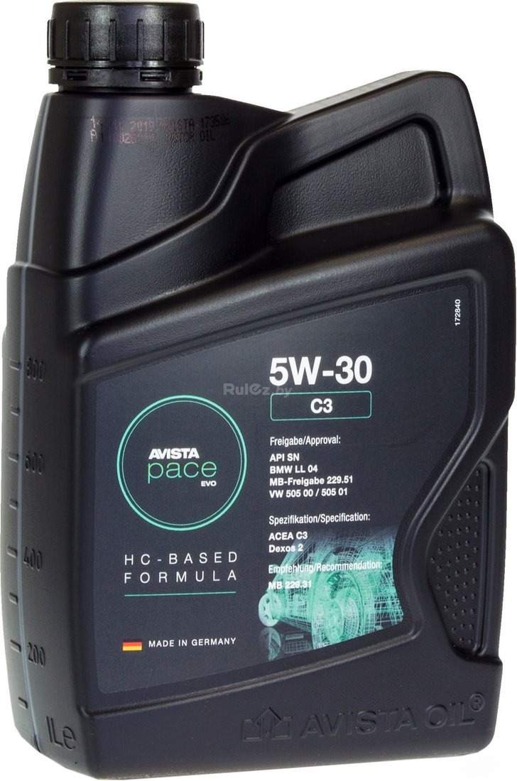 Моторное масло Avista pace EVO C3 5W-30 1л