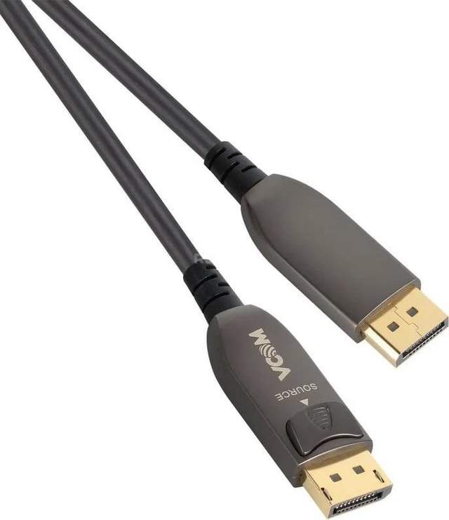 Кабель VCOM D3751-40M DisplayPort - DisplayPort (40 м, черный/коричневый)