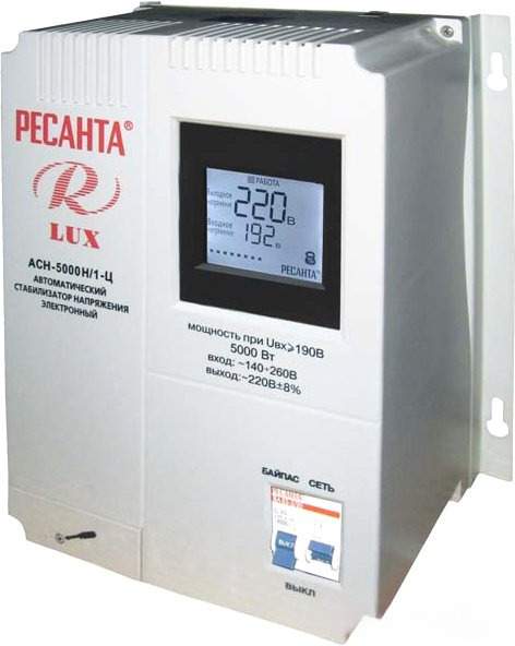 Стабилизатор напряжения Ресанта Lux АСН-5000Н/1-Ц