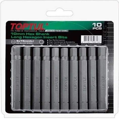 Набор бит Toptul FSDB1210G (10 предметов)