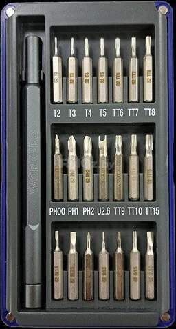 Набор отвертка с битами Workpro WP200511 (21пр)