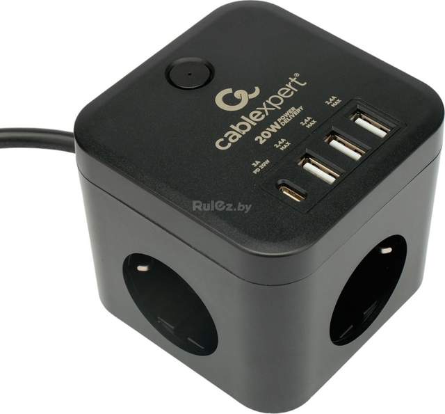 Сетевой фильтр Cablexpert CUBE-3-CU3-B-1.5