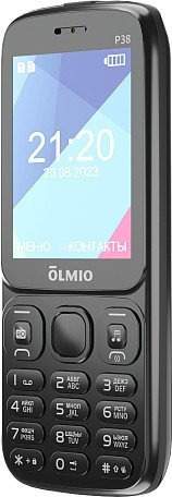 Кнопочный телефон Olmio P38 (черный)