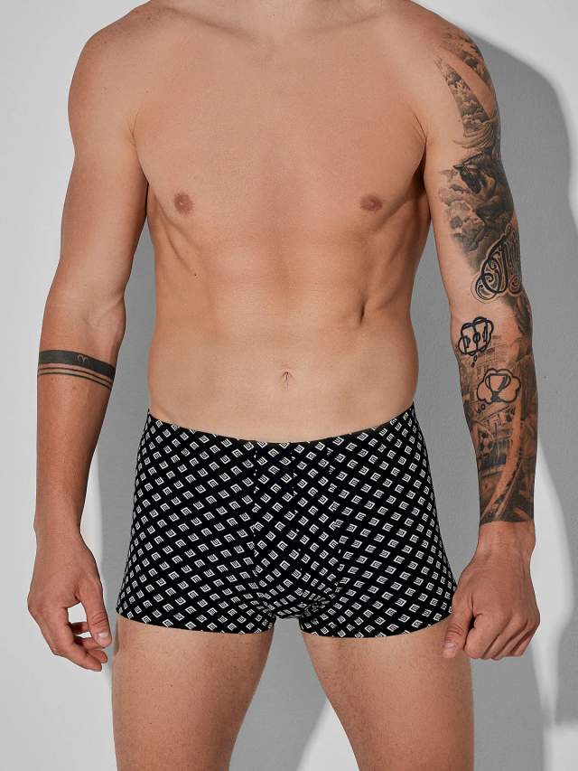 Трусы боксеры мужские черные с узором Mark Formelle 25-4968П-5