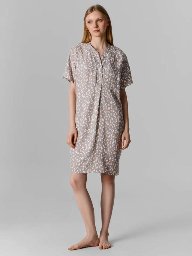 Туника женская серая с леопардовым принтом Mark Formelle 25-40872ПП-9