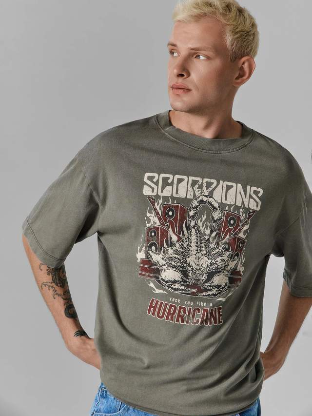 Футболка мужская "scorpions" зеленая
